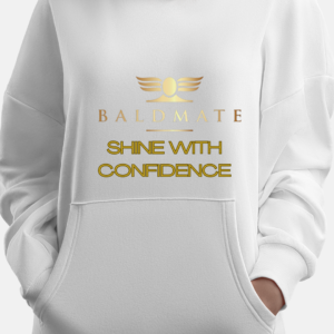 BaldMate Signature White Hoodie