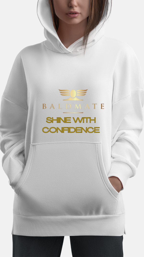 BaldMate Signature White Hoodie